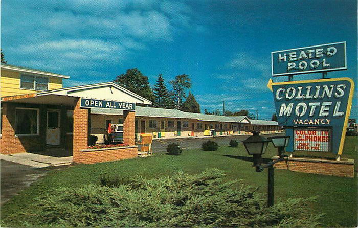 Collins Motel - Old Postcard Photo